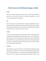 Cách xóa các tài khoản mạng xã hội doc