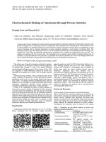 electrochemical etching of aluminum through porous alumina