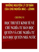 CHƯƠNG VI HỌC THUYẾT KINH TẾ VỀ CHỦ NGHĨA TƯ BẢN ĐỘC QUYỀN VÀ CHỦ NGHĨA TƯ BẢN ĐỘC QUYỀN NHÀ NƯỚ pptx