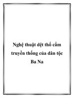 Nghệ thuật dệt thổ cẩm truyền thống của dân tộc Ba Na potx