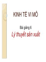 Bài giảng 6: Lý thuyết sản xuất potx