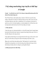 5 kỹ năng marketing trực tuyến có thể học ở Google doc