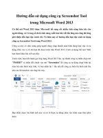 Hướng dẫn sử dụng công cụ Screenshot Tool trong Microsoft Word 2013 doc
