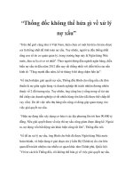 “Thống đốc không thể hứa gì về xử lý nợ xấu” doc