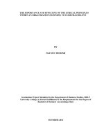 the importance and effective of the ethical principles within an organization (business) to curb fraudulent
