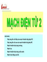 MẠCH ĐIỆN TỬ 2 - CHƯƠNG 1 ppt