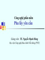 Bài 8(mới) Pha lấy yêu cầu- Bài mẫu Quản lý khách sạn -TS.Nguyễn Mạnh Hùng-HVCNBCVT