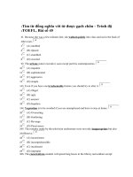 Tìm từ đồng nghĩa với từ được gạch chân - Trình độ TOEFL, Bài số 45 doc