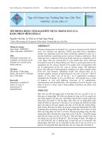 MÔ PHỎNG ĐỘNG THÁI ĐẠM HỮU DỤNG TRONG ĐẤT LÚA BẰNG PHẦN MỀM STELLA docx