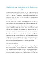 Công khai khát vọng – chìa khoá vàng thu hút niềm tin của các CEO pot