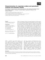Báo cáo khoa học: Characterization of L-aspartate oxidase and quinolinate synthase from Bacillus subtilis potx