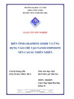 biến tính graphite oxide và ứng dụng vào chế tạo nanocomposite nền cao su thiên nhiên