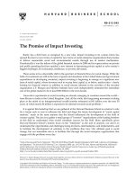 The Promise of Impact Investing pot