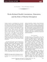 Work-Related Health Limitations, Education, and the Risk of Marital Disruption pdf
