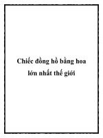 Chiếc đồng hồ bằng hoa lớn nhất thế giới pptx