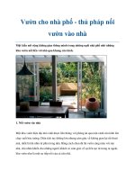 Vườn cho nhà phố - thủ pháp nối vườn vào nhà doc