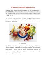 Dinh dưỡng phòng tránh táo bón pot