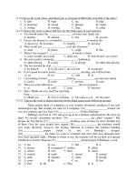 Đề Thi Thử Vào Lớp 10 Tiếng Anh 2013 - Phần 1 - Đề 13 ppt