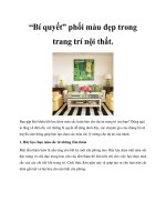 “Bí quyết” phối màu đẹp trong trang trí nội thất. ppt