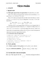 Chuyên đề 3 - LTĐH Toán Phần tích phân biên soạn theo CT chuẩn