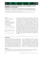 Báo cáo khoa học: Prevalence of intrinsic disorder in the hepatitis C virus ARFP/Core+1/S protein doc