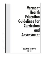 Vermont Health Education Guidelines for Curriculum and Assessment pptx
