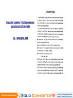 ENGLISH SAMPLE TESTS FOR NON-LANGUAGE STUDENTS pot