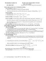 ĐỀ THI CHÍNH THỨC MÔN TOÁN NĂM 2010 KHỐI D