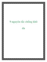 9 nguyên tắc chống khô da pptx