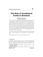 The Role of Investment Funds in Romania pptx
