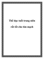Thể dục tuổi trung niên rất tốt cho tim mạch potx