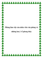 Phòng làm việc của nhân viên văn phòng và những lưu ý về phong thủy doc