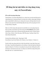 Dễ dàng tìm lại mật khẩu các ứng dụng trong máy với PasswdFinder pptx