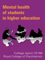 Mental health of students in higher education: College Report CR166 September 2011 pot