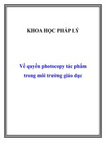 Về quyền photocopy tác phẩm trong môi trường giáo dục docx
