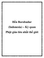 Đền Borobudur (Indonesia) – Kỳ quan Phật giáo lớn nhất thế giới ppt