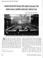 Báo cáo khoa học:Chính sách đối ngoại của Đảng với khu vực Đông Nam Á những năm đầu thế kỷ 21 pot
