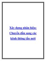 Xây dựng nhãn hiệu: Chuyển dần sang các kênh thông tấn mới pptx