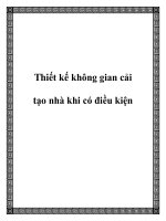 Thiết kế không gian cải tạo nhà khi có điều kiện pdf