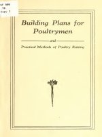 Building Plans for Poultrymen and Practical Methods of Poultry Raising doc