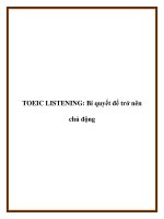 TOEIC LISTENING: Bí quyết để trở nên chủ động. pdf