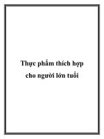 Thực phẩm thích hợp cho người lớn tuổi docx