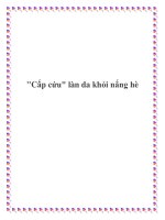 cấp cứu cho da pot