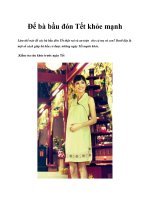 Để bà bầu đón Tết khỏe mạnh pdf