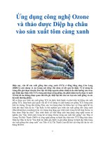 Ứng dụng công nghệ Ozone và thảo dược Diệp hạ châu vào sản xuất tôm càng xanh pdf