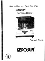 HOW TO USE AND CARE FOR YOUR DIRECTOR KEROSENE HEATER pdf