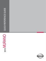 NISSAN MURANO 2010 OWNER MANUEL - SÁCH HƯỚNG dẫn sử DỤNG