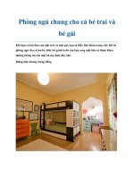 Phòng ngủ chung cho cả bé trai và bé gái pptx