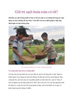 Giữ trẻ sạch hoàn toàn có tốt? pot