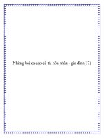 Những bài ca dao đề tài cuộc sống hôn nhân potx